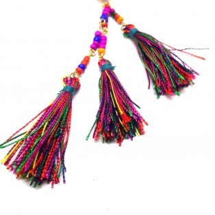 Tassel Earrings Jewelry Hook Drop Long Dangle Chic Boho Ethnic Crochet LGBT AE69